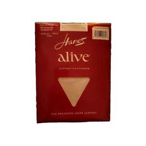 Hanes Alive Womens Full Support Control Top RT Pantyhose Style 810, Size B Pearl